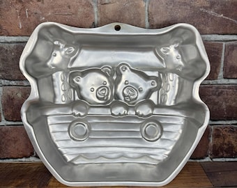 Vintage Wilton 1999 Noah's Ark cakevorm beer giraffe bakvorm 2105-2026 - LEZEN