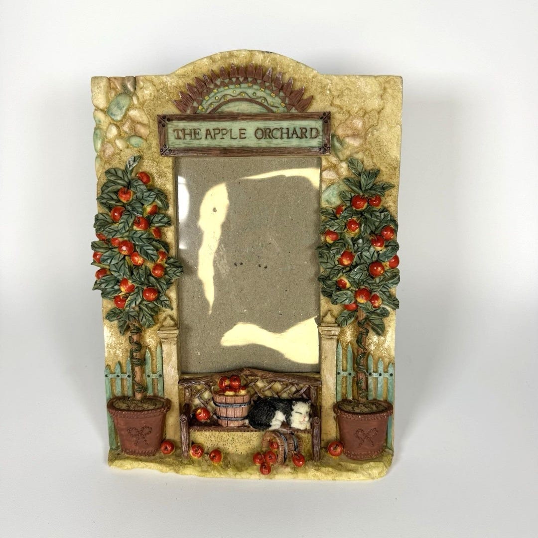 Vintage Apple Orchard 3D Resin Photo Frame Trees Apples Farmhouse ...