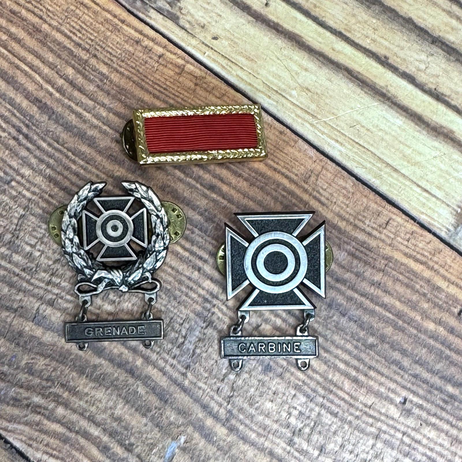 Military Pin Lot - Carbine Marksman, Grenade Sharpshooter, Army Service ...