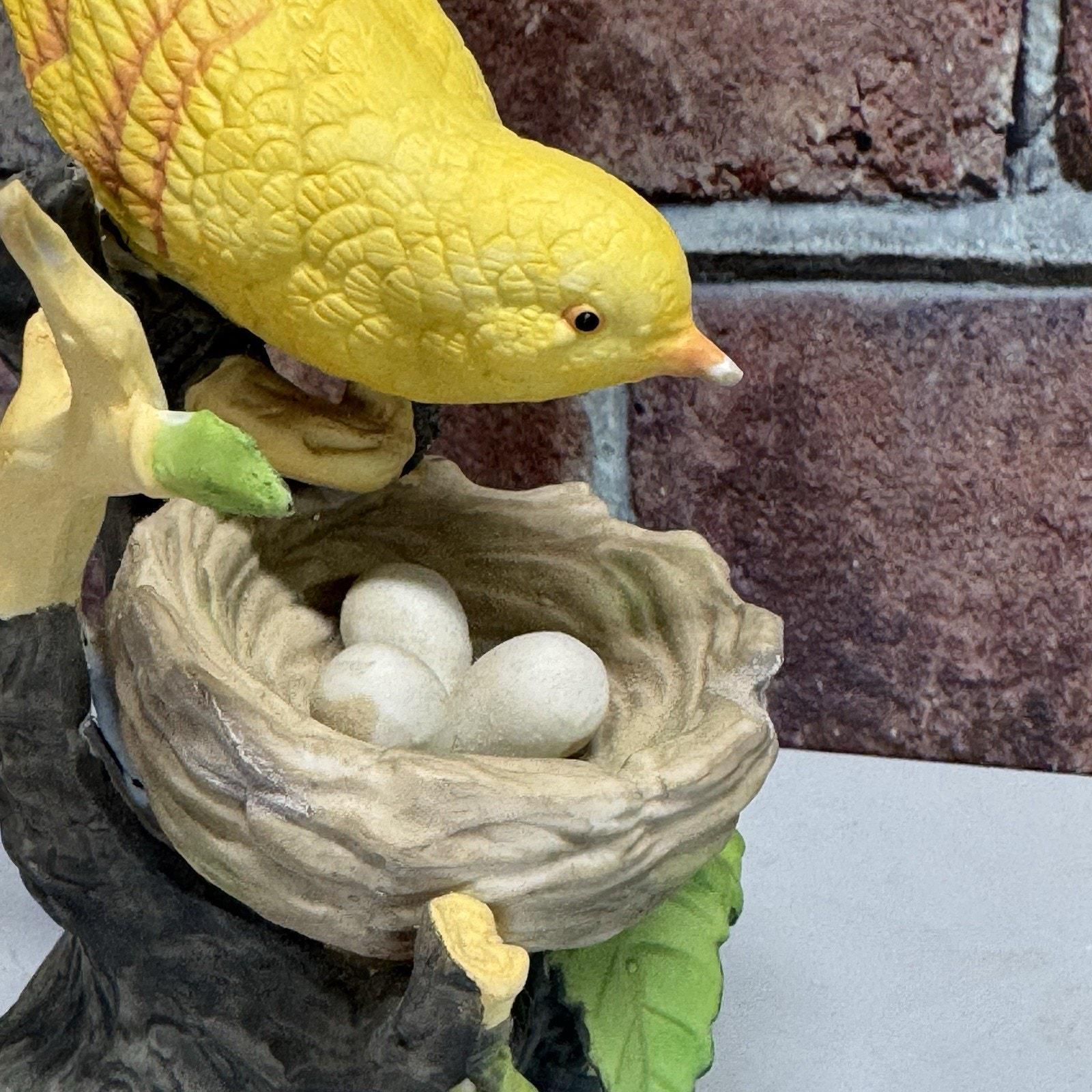 Vtg Gold Finch Bird Figurine Jonathan Byron Bisque Porcelain
