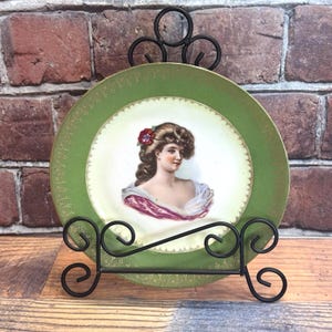 Antique Royal Vienna Portrait Plate Beehive Mark Signed G. Bonfits 1890s