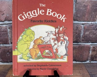 Vintage The Giggle Book Favorite Riddles Copertina rigida 1987 Bambini Barzellette da papà