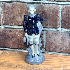 Vintage blaue und weiße Porzellan Blue Boy Figur - besetzt Japan - Repariert