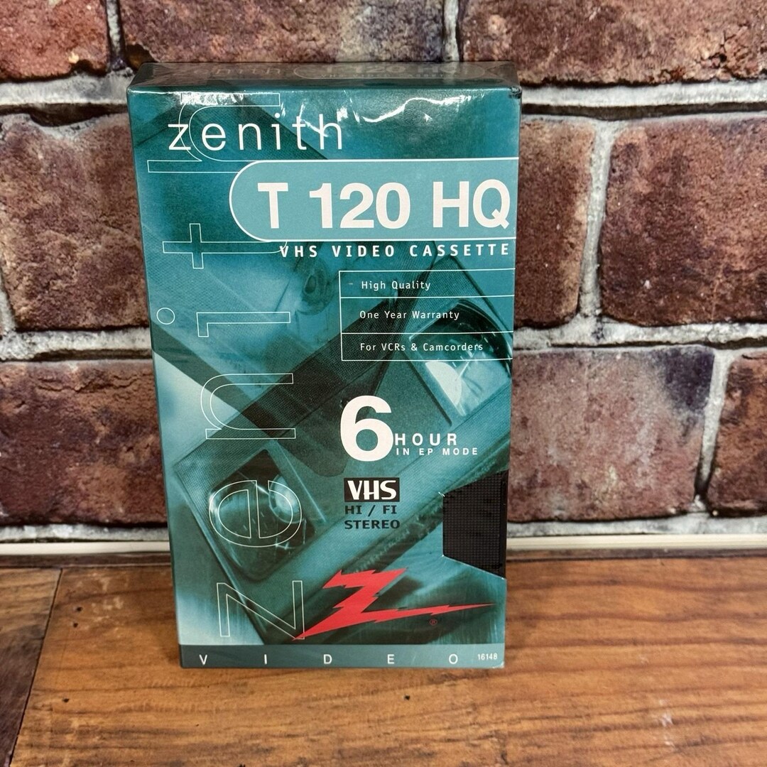 Zenith T 120 HQ Blank VHS VCR Tapes Video Cassette 6 Hours