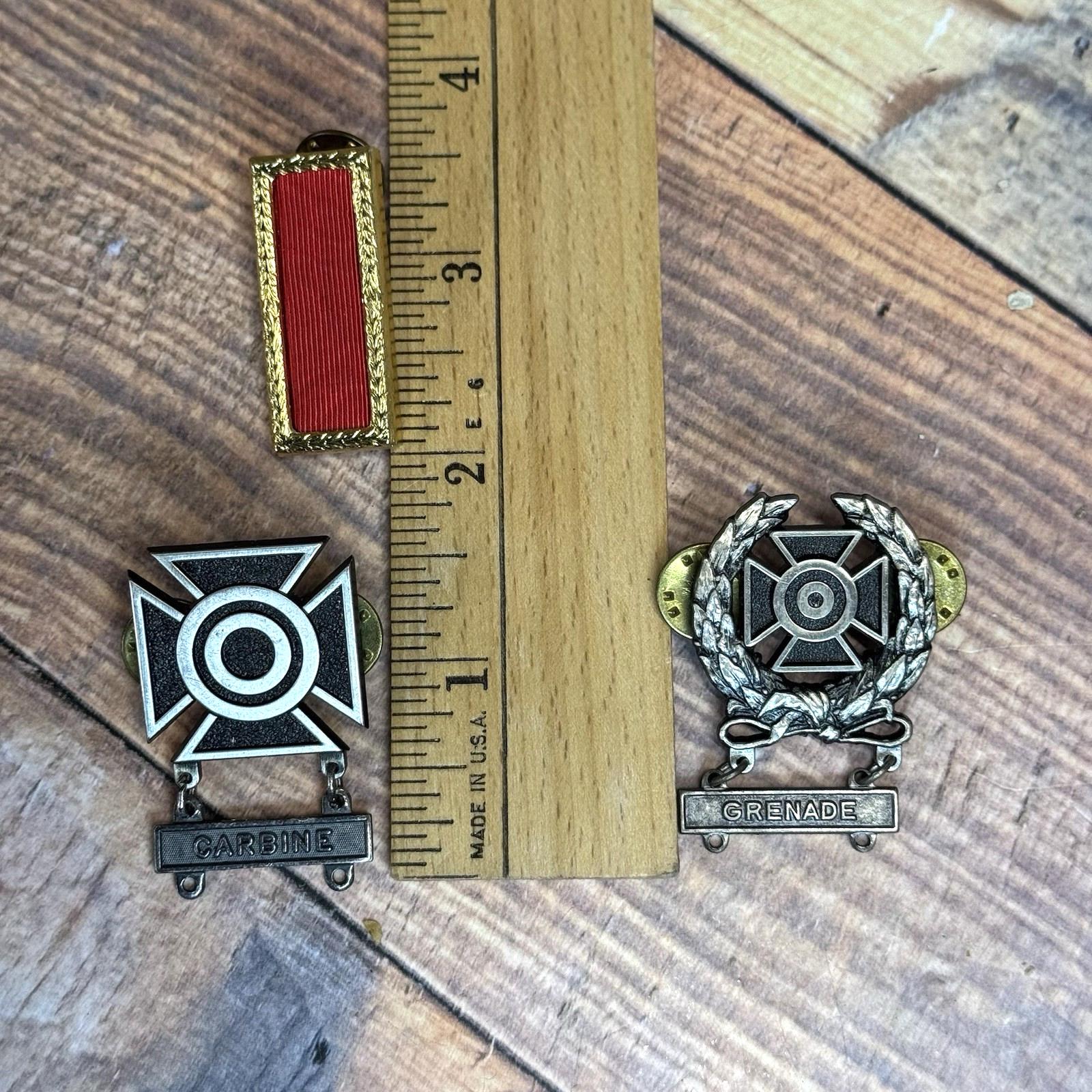 Military Pin Lot - Carbine Marksman, Grenade Sharpshooter, Army Service ...