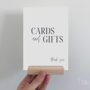 Cards and Gifts Sign Template – Printable Canva Wedding Sign – Editable Table Decor – 5x7 & 8x10 Minimalist Design – Instant Download