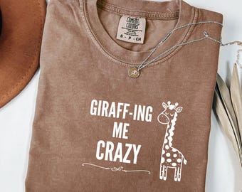 Giraffe Pun Comfort Colors T-Shirt, Funny Animal Tee