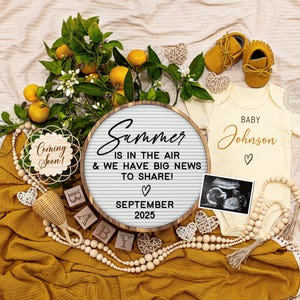 Summer Cutie Pregnancy Announcement, Citrus Orange Gender Neutral Baby Announcement, Social Media Baby Reveal Template, Little Cutie, 232
