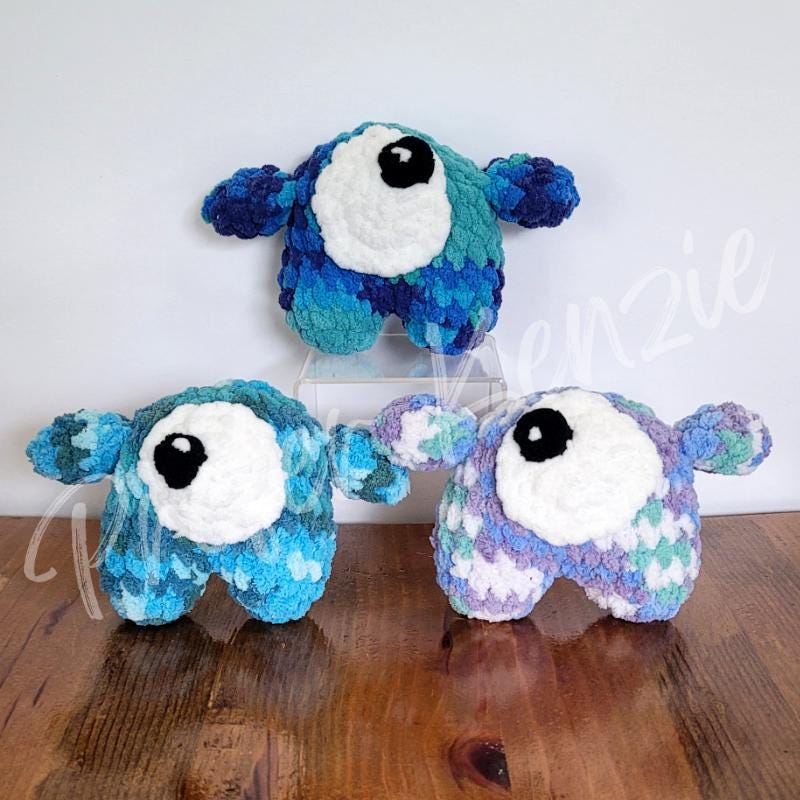 Monster Plushie • Handmade Crochet Plush Toy • Soft Blanket Yarn • Baby Gift Toddler Toy • Ready to Ship Gift - Thumbnail 5
