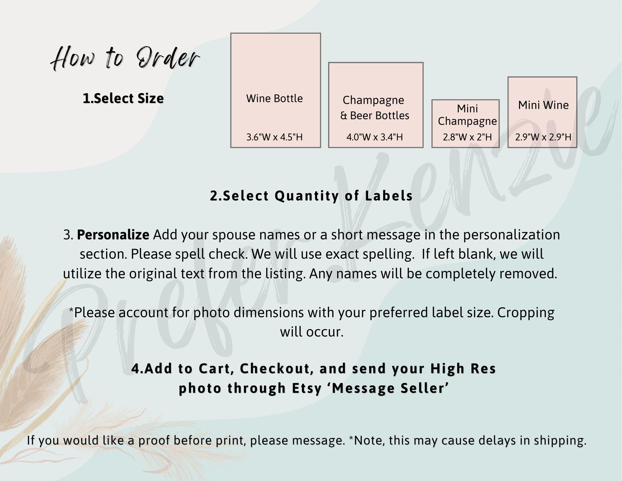 Personalized Photo Wine Labels • Custom Polaroid Bottle Stickers • Easy Gift Idea • Wine • Champagne • Mini Sizes • Waterproof - Thumbnail 3