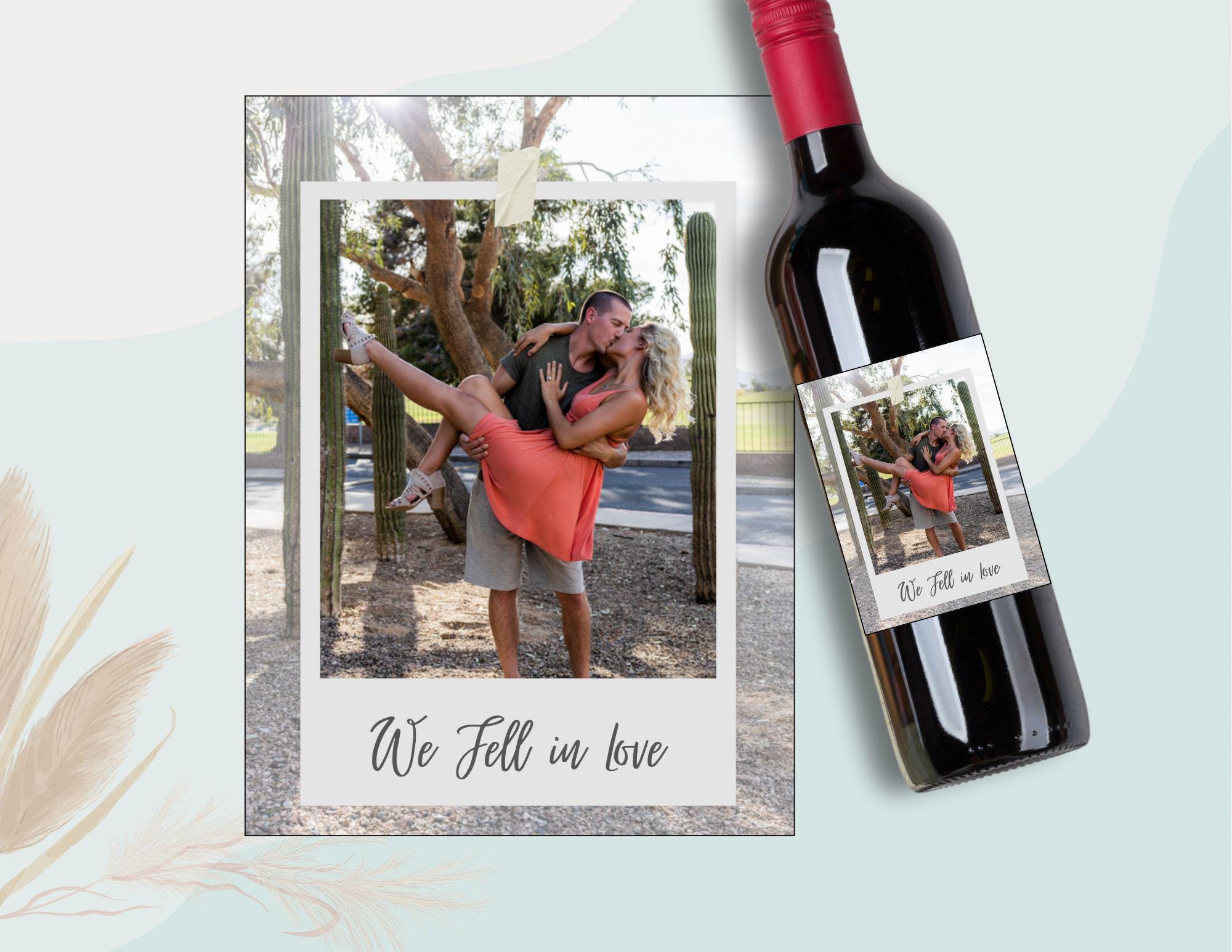 Personalized Photo Wine Labels • Custom Polaroid Bottle Stickers • Easy Gift Idea • Wine • Champagne • Mini Sizes • Waterproof - Thumbnail 5