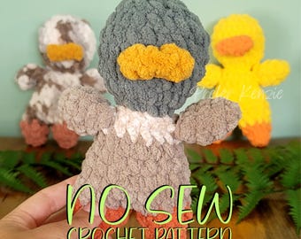 No Sew Mini Mallard Duck Crochet Pattern • Plush PDF