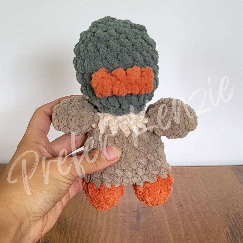 Mini Duck Plushie • Baby Safe Crochet Duck Toy • Handmade Soft Yarn Plush • Crochet Duck Mallard • Baby Stuffed Animal Gift - Thumbnail 6