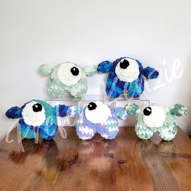Monster Plushie • Handmade Crochet Plush Toy • Soft Blanket Yarn • Baby Gift Toddler Toy • Ready to Ship Gift - Thumbnail 2