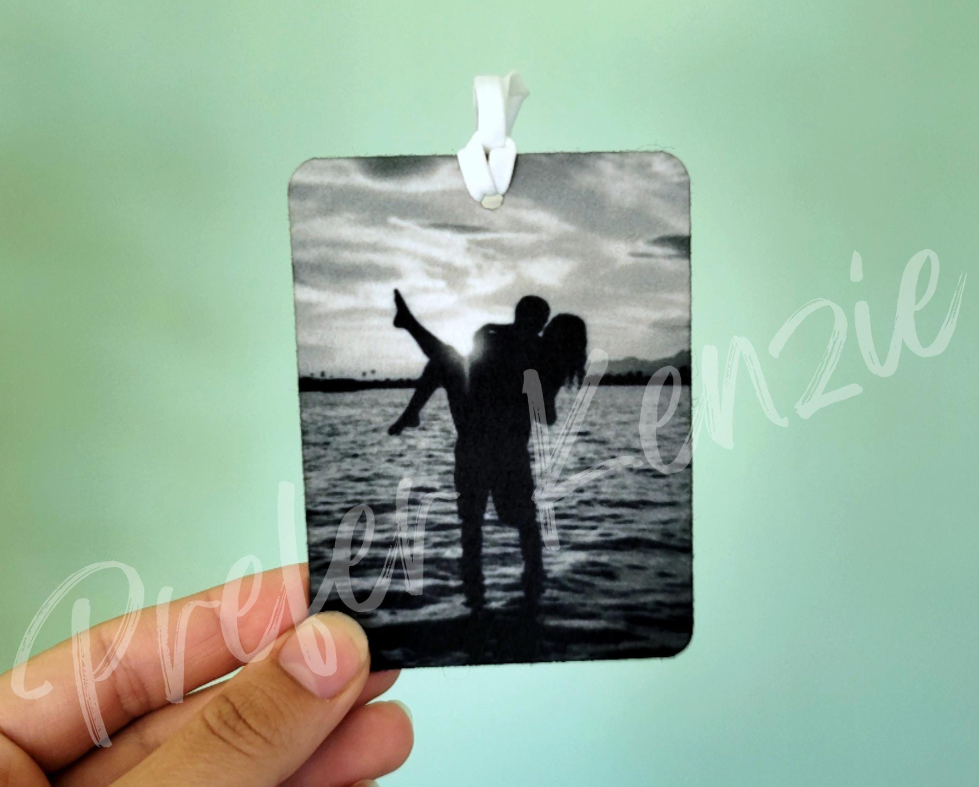 Personalized Picture Air Freshener • Custom Car Freshie • Unique Car Accessories • Photo Freshie Gift • Cute Rear View Mirror Decor - Thumbnail 2