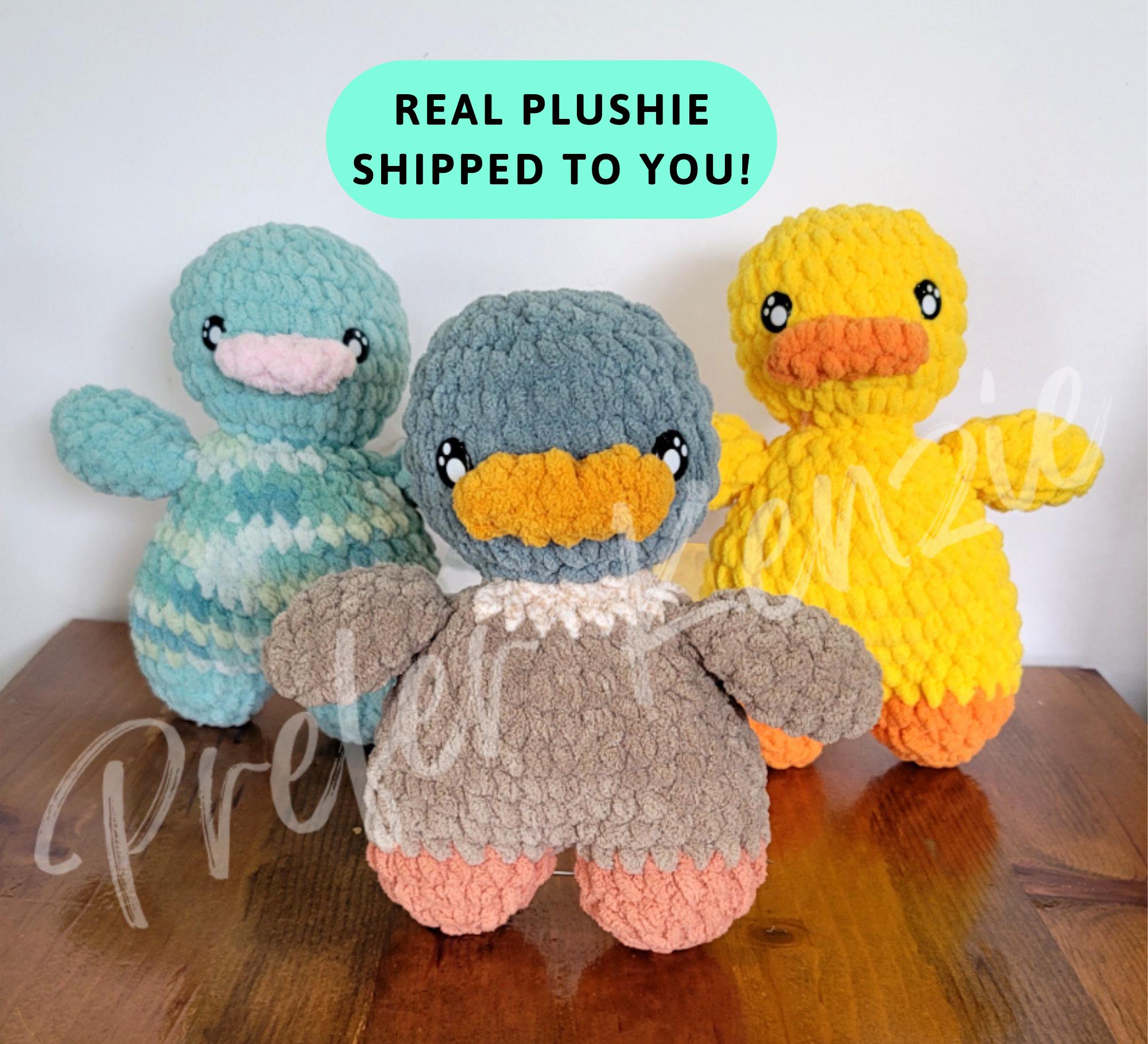 Duck Plushie • Crochet Duck Toy • Handmade Soft Yarn Plush • Crochet Duck Mallard •  Ready to Ship Stuffed Animal Gift