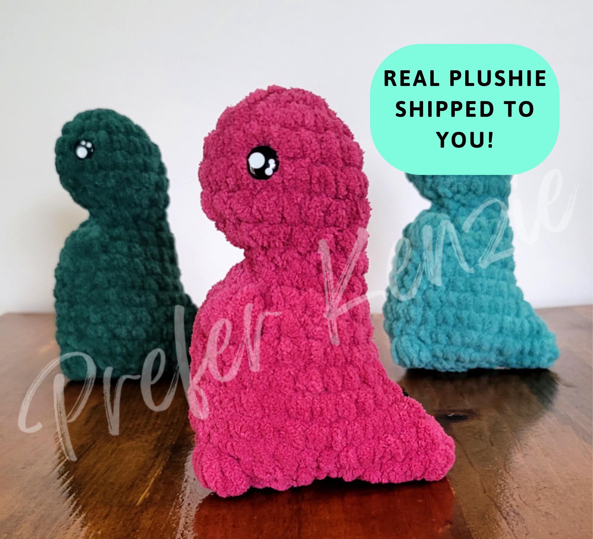 Mini Dinosaur Plushie • Handmade Chubby Dino Crochet Toy • Soft Yarn Stuffed Animal • Chubby Dinosaur • Ready to Ship Gift