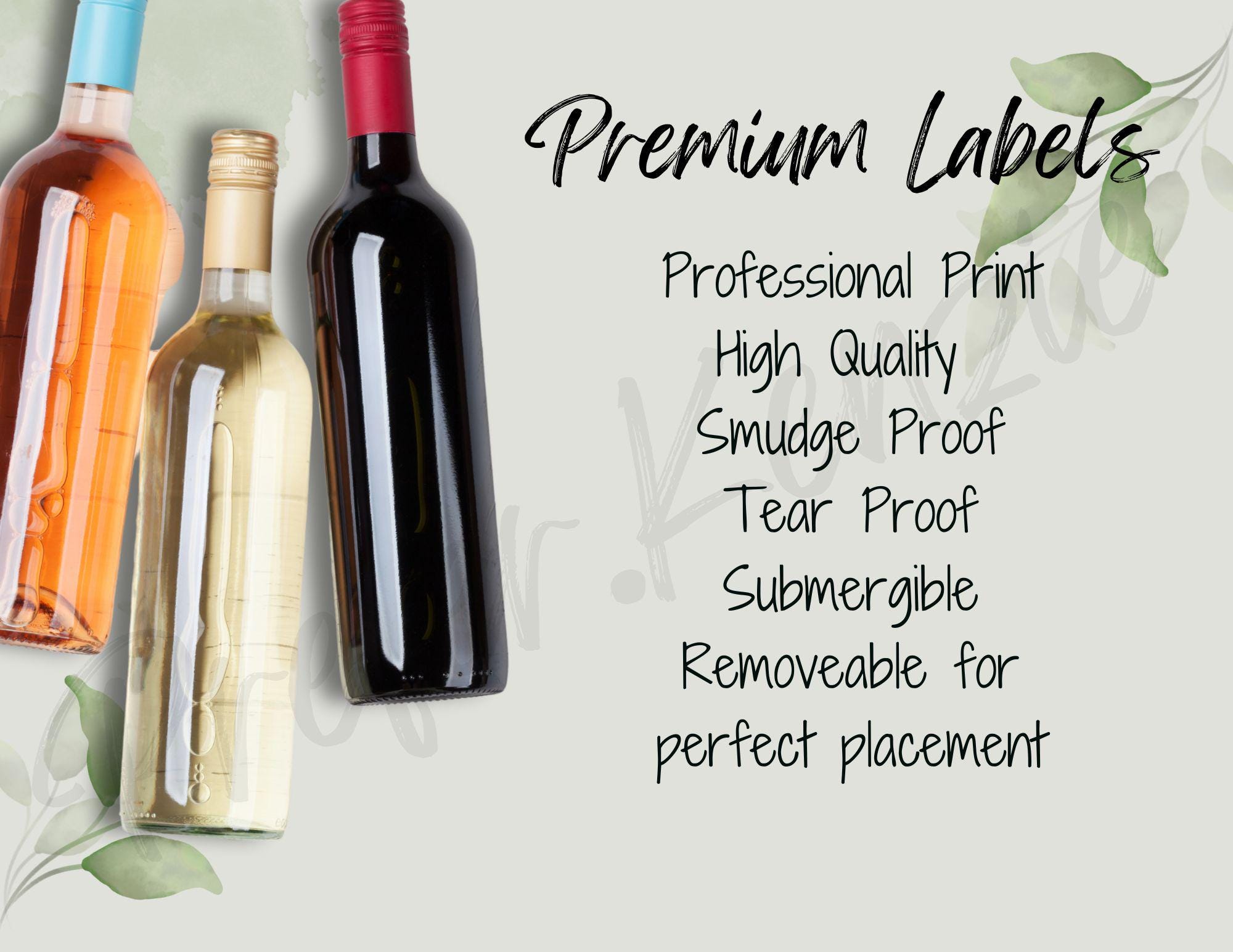 Photo Arch Personalized Labels • Custom Bottle Stickers • Easy Gift Idea • Wine • Champagne • Mini Sizes • Waterproof - Thumbnail 4