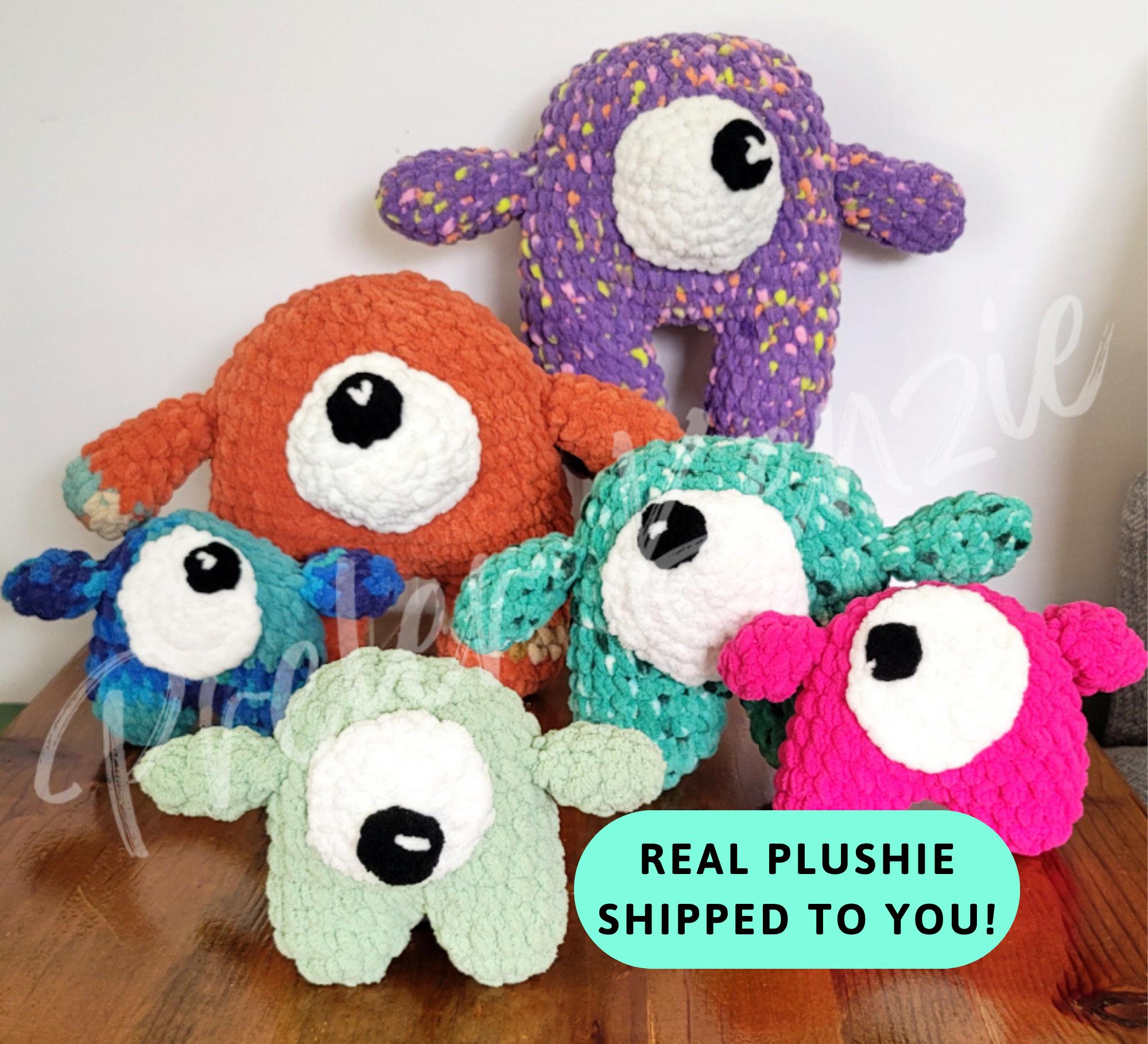 Monster Plushie • Handmade Crochet Plush Toy • Soft Blanket Yarn • Baby Gift Toddler Toy • Ready to Ship Gift