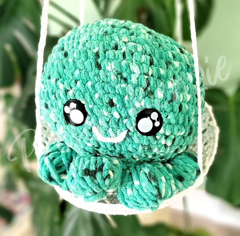 Chubby Octopus Crochet Pattern •  Amigurumi Octopus PDF Pattern • No Sew Plush Octopus Toy Pattern •  Soft Yarn Stuffed Animal DIY - Thumbnail 2