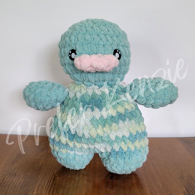 Duck Plushie • Crochet Duck Toy • Handmade Soft Yarn Plush • Crochet Duck Mallard •  Ready to Ship Stuffed Animal Gift - Thumbnail 4