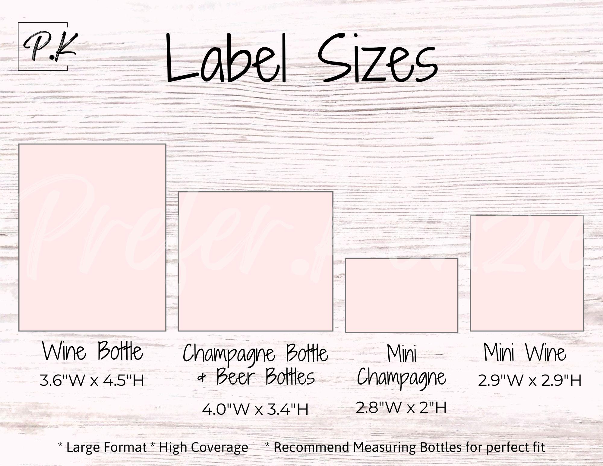 12 Marriage Milestone Wine & Bottle Labels • 12 Unique Designs 12 Pack • Wine • Champagne Beer • Mini Sizes - Thumbnail 7