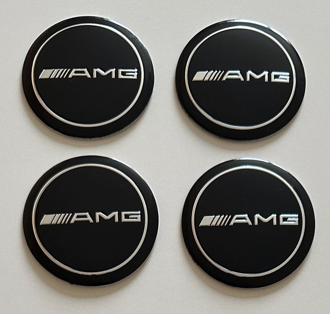Set of 4 Black 56mm 2.20 Inch AMG Wheel Center Hub Cap Stickers - Etsy