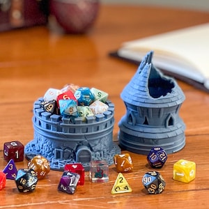 Dungeon Master Dice box gift for GM dungeons and dragons accessory player gaming tool D20 dice holder dm ttrpg D&D Dice vault model castle
