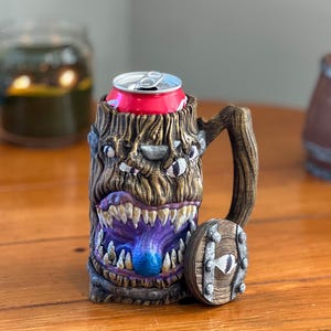 Mimic Mug can holder for dungeons and Dragons player GM DM gift 3dprinted ttrpg accessory mythic mug roll playing game d20 dice holder
