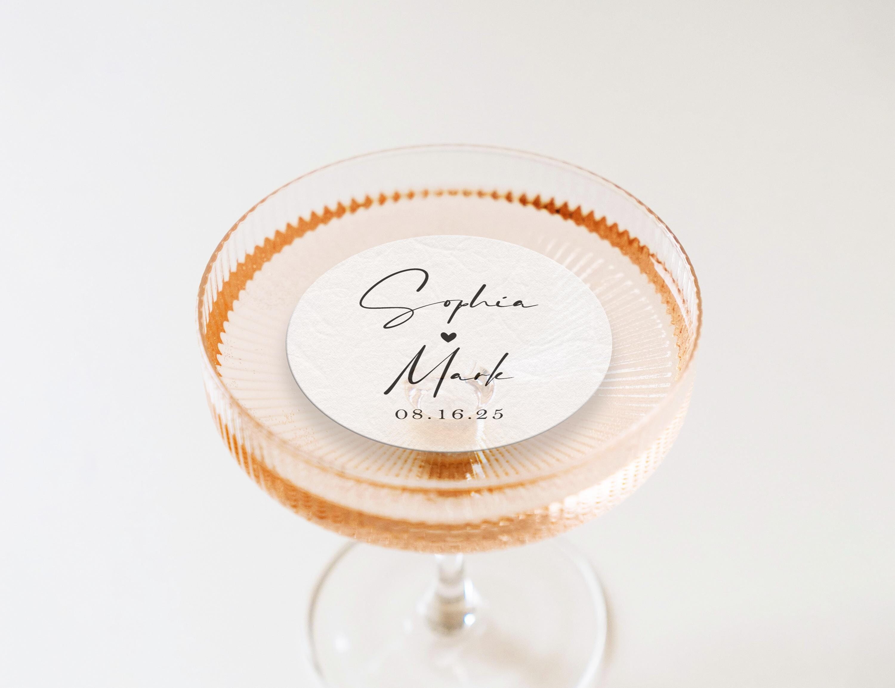 Edible Drink Toppers Wedding Decorations Personalized Cocktail Garnishes Wedding Party Favors for Cocktail Decorations Custom Wedding Favors