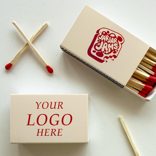 Personalized Matches, Custom Double-sided Logo Matchbox, Large Match Boxes, Custom Logo Matches, Custom Matchbooks, Matches for Business