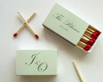 Personalized Matchboxes for Weddings, Custom Match Favors, Bridal Shower & Engagement Party, Elegant Wedding Keepsakes, Anniversary Gifts