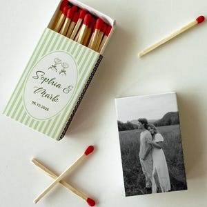 Custom Wedding Matches, Matchboxes, Wedding Match Favors, Wedding Decor, Wedding Gift, Bridal Shower Matchbox Favors, Rehearsal Dinner Match