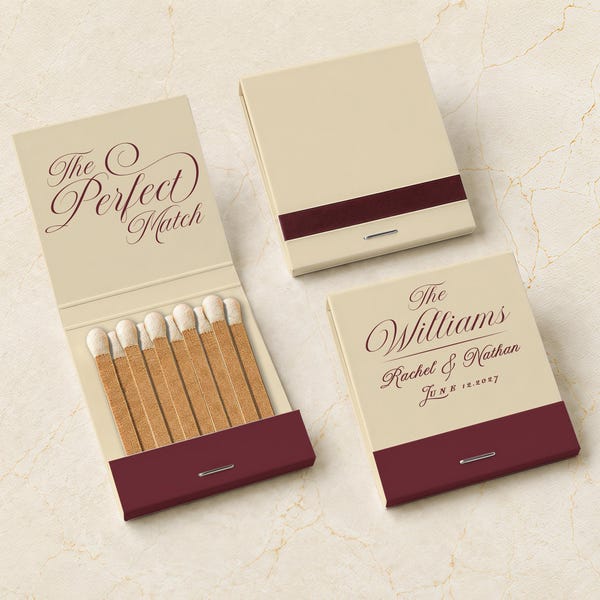 Cajas de cerillas personalizadas para bodas, recuerdos de boda vintage a medida, cerillas para fiestas de compromiso, decoración para bodas, regalos para invitados a la recepción.
