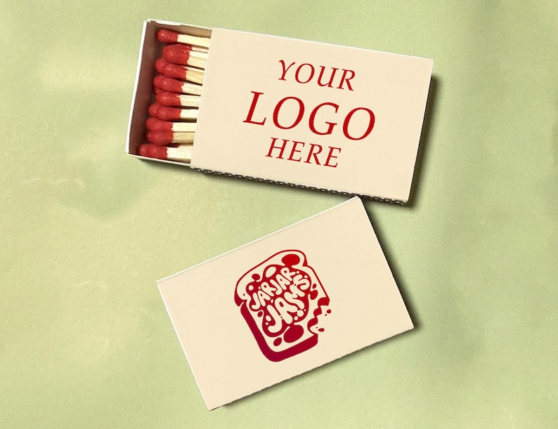 Personalized Matches, Custom Double-sided Logo Matchbox, Large Match Boxes, Custom Logo Matches, Custom Matchbooks, Matches for Business image 2