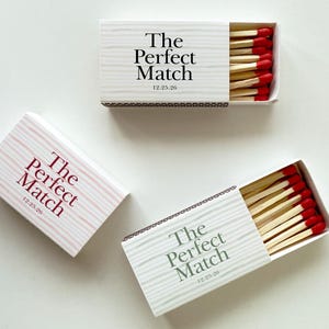 Personalized Stripes Wedding Matchbook The Perfect Match Matchboxes Wedding Favors Bridal Shower Matches Favor Engagement Party Supplies