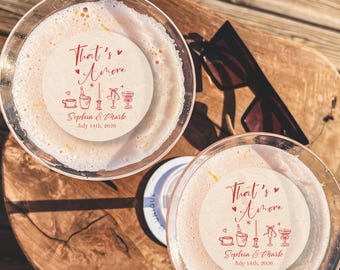 That's amore Edible Drink Toppers Wedding Decorations Personalized Cocktail Garnishes Wedding Party Favors for Cocktail Decorations