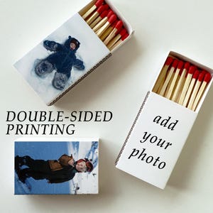 Personalized Matches, Custom Double-sided Logo Matchbox, Large Match Boxes, Custom Logo Matches, Custom Matchbooks, Matches for Business image 7