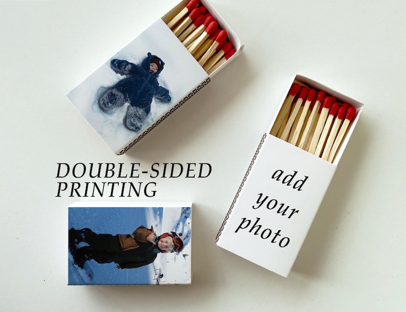 Personalized Matches, Custom Double-sided Logo Matchbox, Large Match Boxes, Custom Logo Matches, Custom Matchbooks, Matches for Business image 7