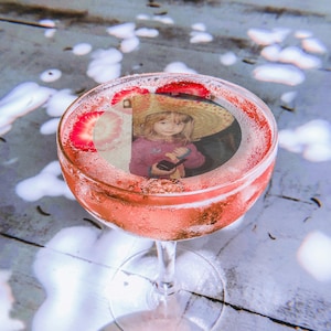 Custom Photo Drink Topper, Custom Edible Drink Toppers with your Picture, Logo, or Text, Personalized Cocktail Topper for Business, Birthday
