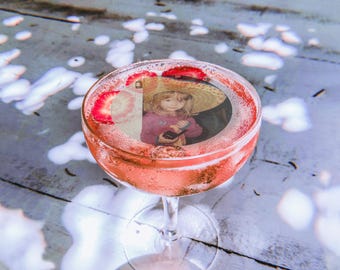 Custom Photo Drink Topper, Custom Edible Drink Toppers with your Picture, Logo, or Text, Personalized Cocktail Topper for Business, Birthday