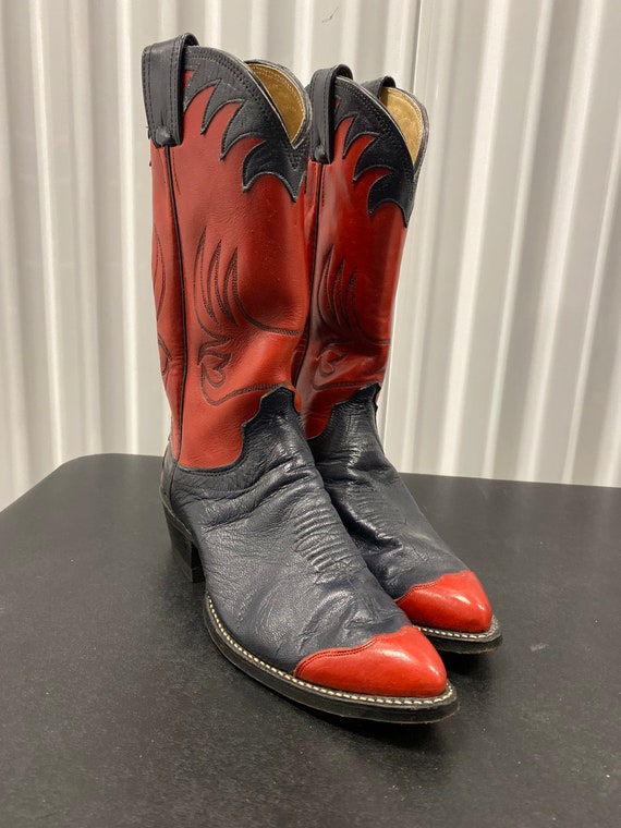 Black and Red Olatre Cowboy Boots