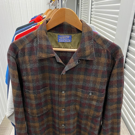 1970s Pendleton Loop Collar Wool Camp Shirt