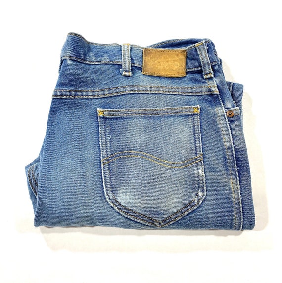Lee Well Worn Leather Patch Jeans 40x29