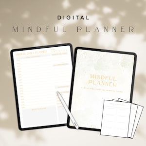Mindful Planer | GELBE AUFLAGE | Digital Journal, Self-Care Journal, Mindfulness Journal, Schlaf Tracker, Mentale Gesundheit, GoodNotes Journal