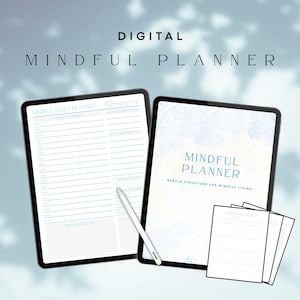 Mindful Planer | BLAU AUFLAGE | Digital Journal, Self-Care Journal, Mindfulness Journal, Schlaf Tracker, Mentale Gesundheit, GoodNotes Journal