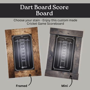 Custom Cricket Scoreboard | Game Room Decor | Free Shipping | Handmade Dart Scoreboard | Personalized Cricket Scoreboard | Gift for him