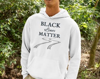 ブラック ラインズ マター クルーネック スウェットシャツ、ユニセックス スウェットシャツ、快適なパーカー、カジュアルウェア、社会正義アパレル、活動家へのギフト