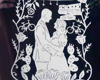 Arte da parete per anniversario di matrimonio, arte da parete per soggiorno, decorazione per la casa in campagna, decorazione per l'home office, regalo per il marito, regali per la moglie, 1° anniversario