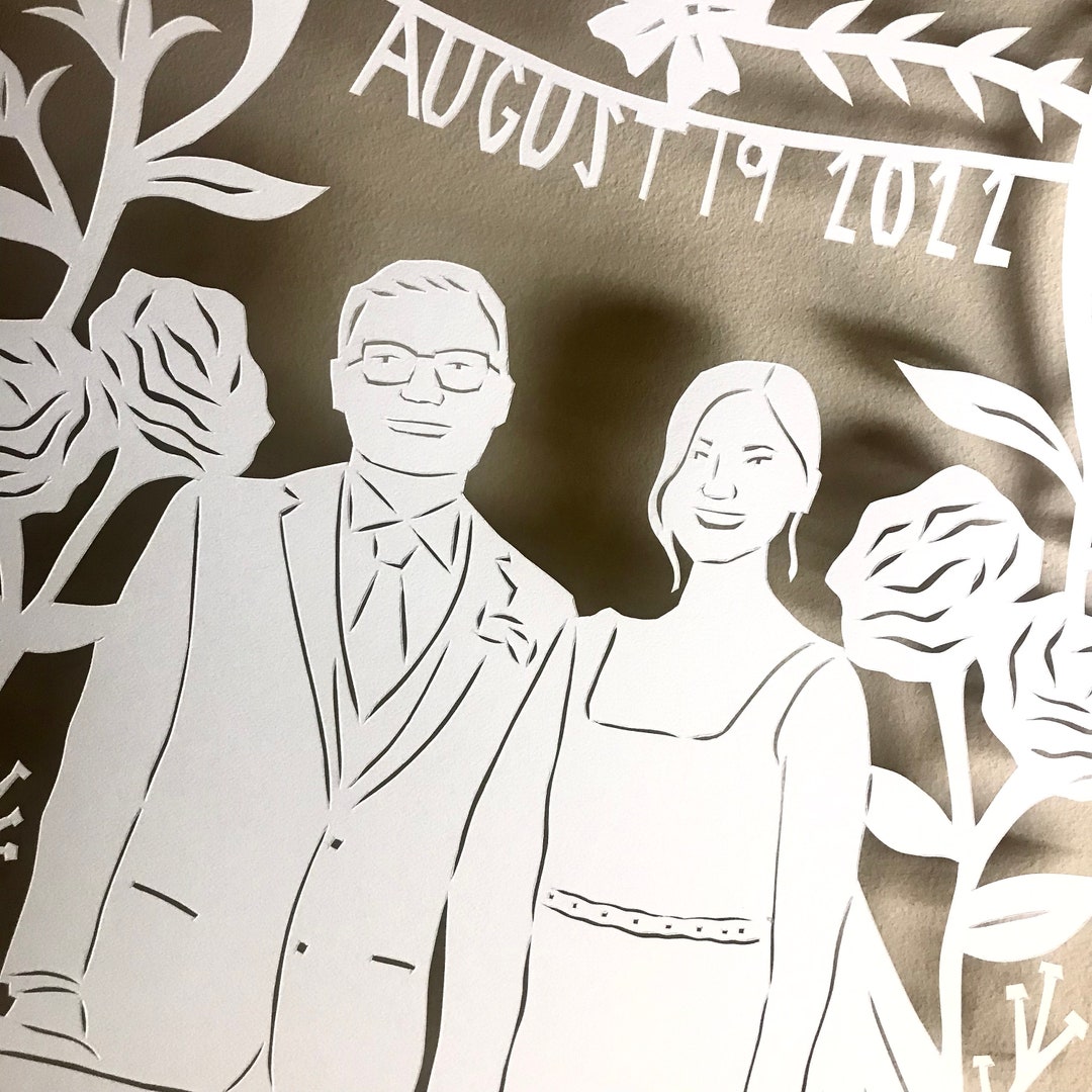 Paper Anniversary Home Decor, Personalized Wedding Gift, Gift for